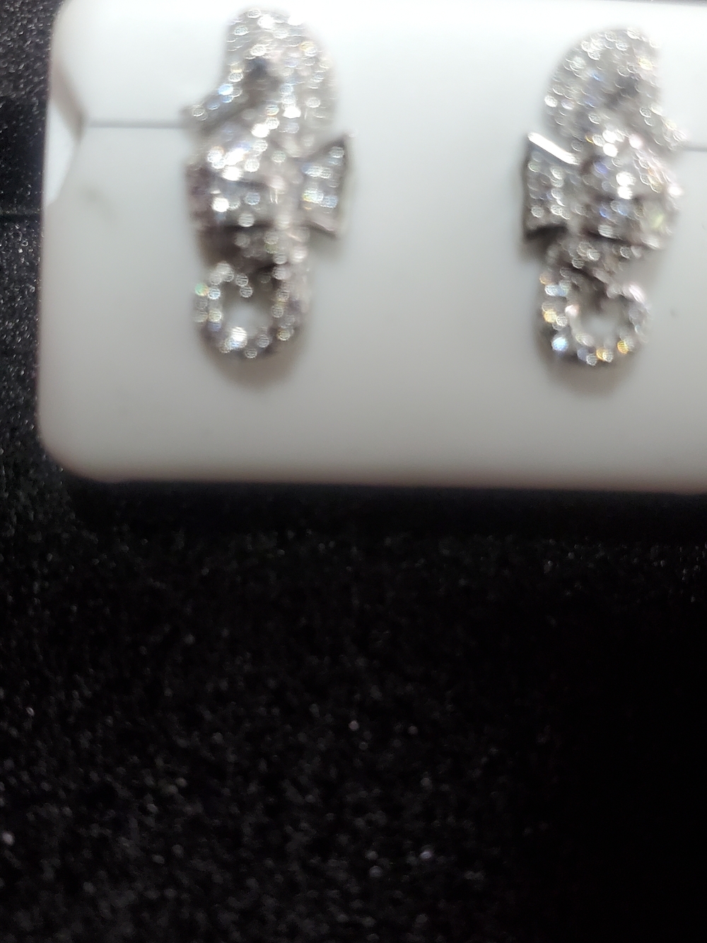 New 1ctw Moissonite Studded Seahorse 925 Sterling Silver Nautical Earrings. - Picture 7 of 8